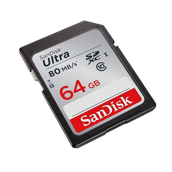 کارت حافظه SDHC سن دیسک مدل سرعت 80MBps ظرفیت 64 گیگ