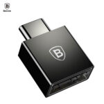 تبدیل Type-C به USB مدل Exquisite Type-C Male to USB Female Adapter Converter Black باسئوس