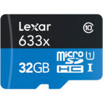 کارت حافظه‌ microSDHC لکسار مدل 633X همراه با آداپتور SD ظرفیت 32گیگ