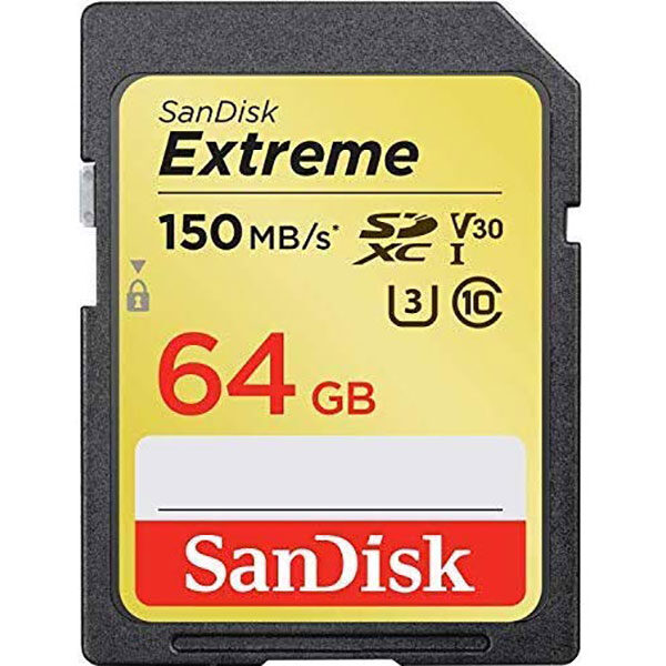 کارت حافظه SDXC سن دیسک مدل Extreme سرعت 150m ظرفیت 64گیگ