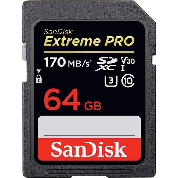 کارت حافظه SDXC سن دیسک مدل Extreme Pro سرعت 170mbps ظرفیت 64گیگ