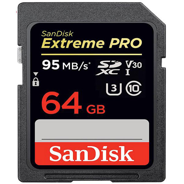 کارت حافظه SDHC سن دیسک مدل Extreme Pro سرعت 95M ظرفیت 64گیگ
