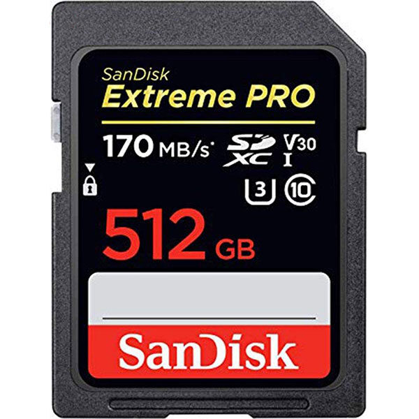 کارت حافظه SDXC سن دیسکExtreme Pro سرعت 170mbps ظرفیت 512گیگ