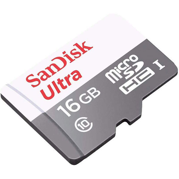 کارت حافظه microSD سن دیسک مدل Ultra کلاس 10 همراه با آداپتورظرفیت 16 گیگ