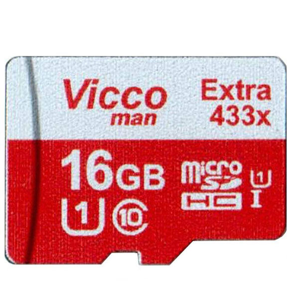 کارت حافظه microSDHC ویکومن مدل 433X ظرفیت 16 گیگ به همراه آداپتور