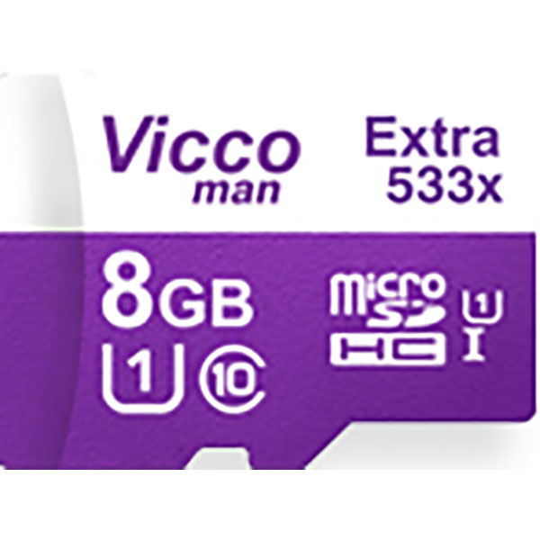 کارت حافظه microSDHC ویکومن مدل Extre 533X ظرفیت 8گیگ همراه با آداپتور