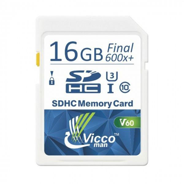 کارت حافظه SDHC ویکومن مدل Extra 600X سرعت 90MB/S ظرفیت 16گیگ