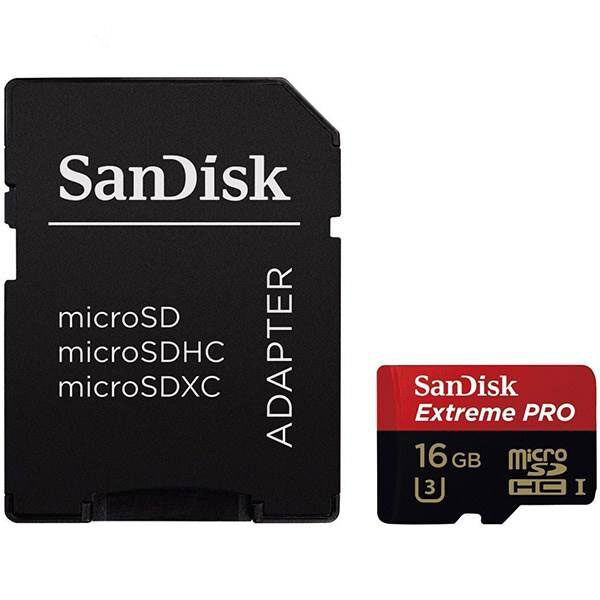 کارت حافظه microSDHC سن دیسک مدل Extreme Pro کلاس 10 ظرفیت 16 گیگ