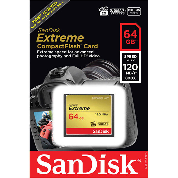 کارت حافظه سن دیسک CF Extreme 120MBps ظرفیت 64 گیگابایت
