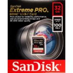 کارت حافظه سن دیسک SD Extreme pro 100MBps ظرفیت 32 گیگابایت