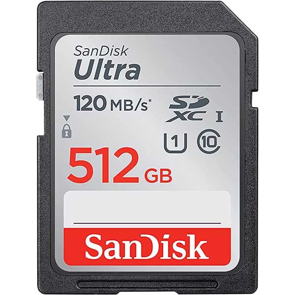 کارت حافظه سن دیسک SD Ultra Class 10 120MBps ظرفیت 512 گیگابایت