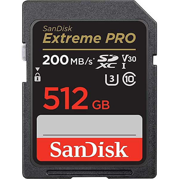 کارت حافظه سن دیسک MicroSD Extreme pro 200MBps ظرفیت 512 گیگابایت