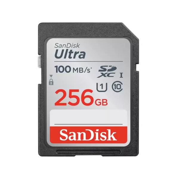 کارت حافظه سن دیسک SD Ultra Class 10 100MBps ظرفیت 256 گیگابایت