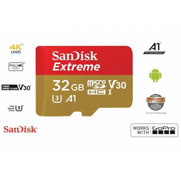 کارت حافظه سن دیسک Micro Extreme 100MBps ظرفیت 32 گیگابایت