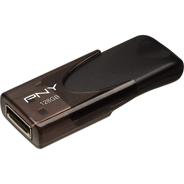 فلش مموری پی ان وای مدل Attach 4 ظرفیت 128 گیگابایت USB 3.۰ Black