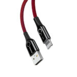 کابل USB به لایتنینگ باسئوس مدل C-Shaped red طول 1 متر