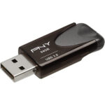 فلش مموری پی ان وای مدل Attach 4 ظرفیت 64 گیگابایت USB 3.۰ Black