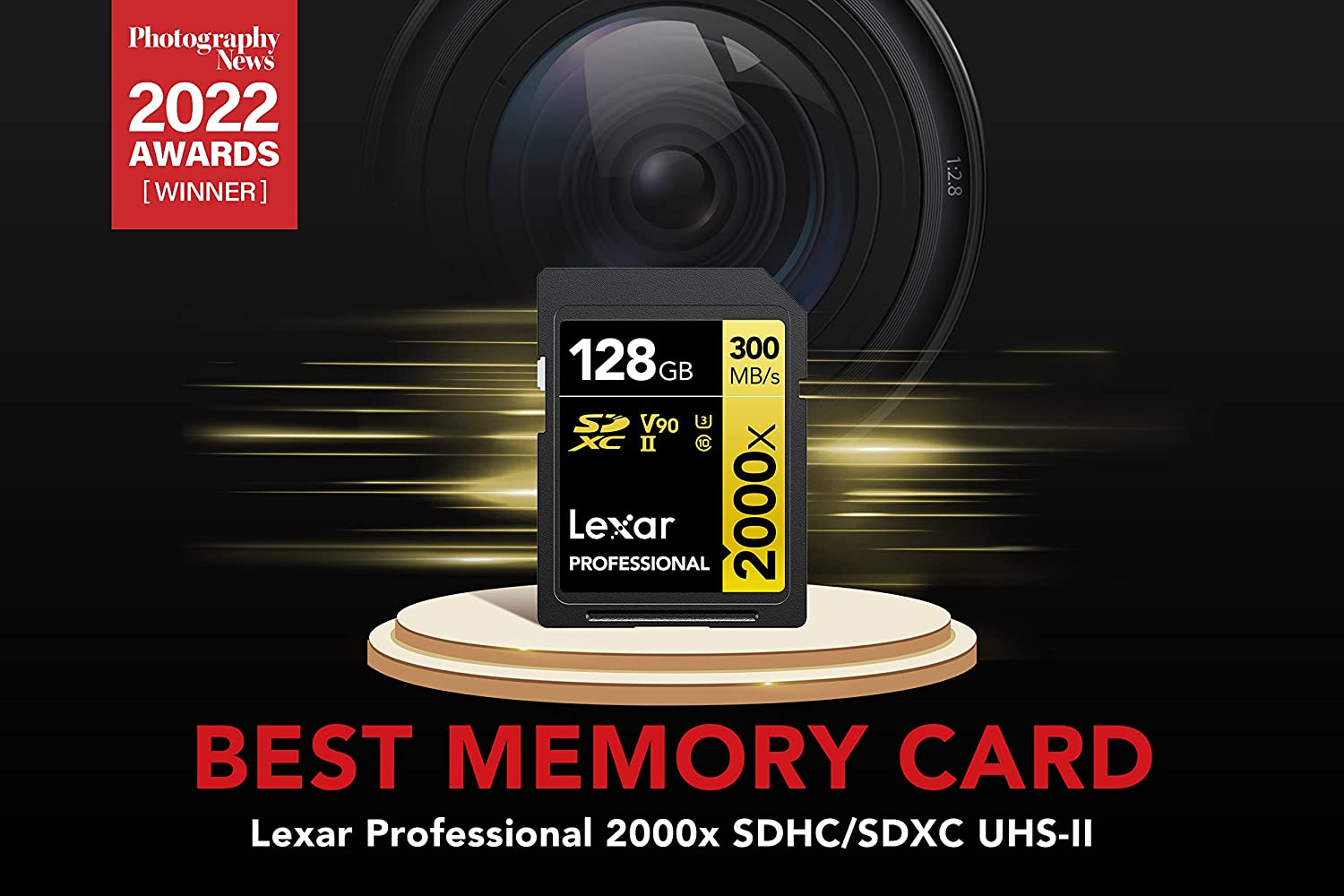 کارت حافظه لکسار SD 2000x ظرفیت 128 گیگابایت سرعت 300m/s