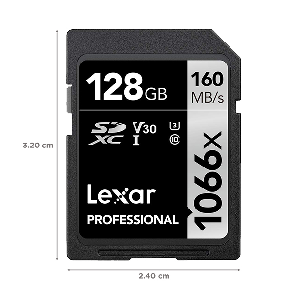 کارت حافظه لکسار SD 1667x ظرفیت 128 گیگابایت سرعت 160m/s