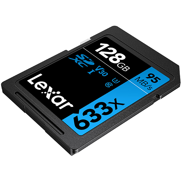 کارت حافظه لکسار SD U1 V10 633x ظرفیت 128 گیگابایت سرعت 95m/s