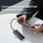 هاب 4 پورت USB-C بیسوس مدل WKQX030101