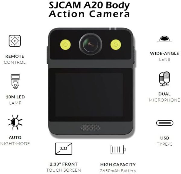 دوربین اس جی کم مدل A20 Body Camera