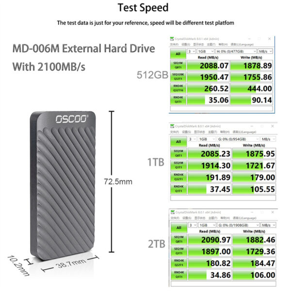اس اس دی مدل Oscoo SSD MD006 1TB