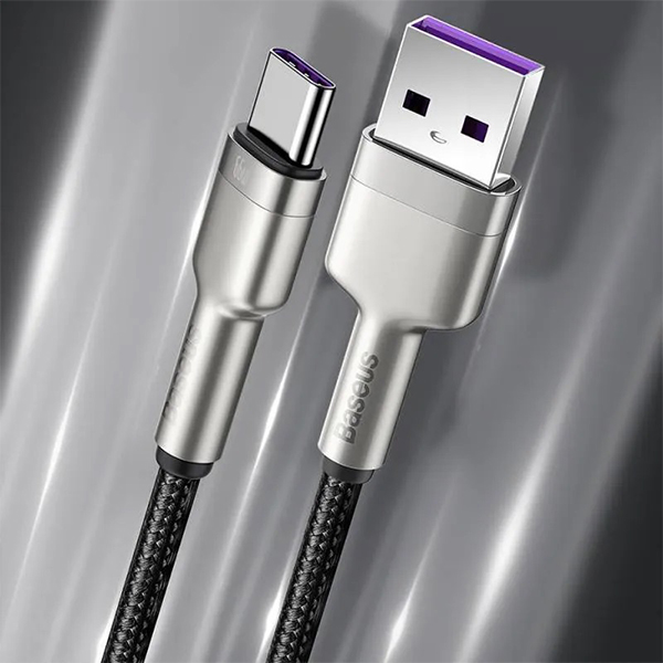 کابل تبدیل USB به USB-C بیسوس مدل CAKF000202 طول 2 مترکابل تبدیل USB به USB-C بیسوس مدل CAKF000202 طول 2 متر