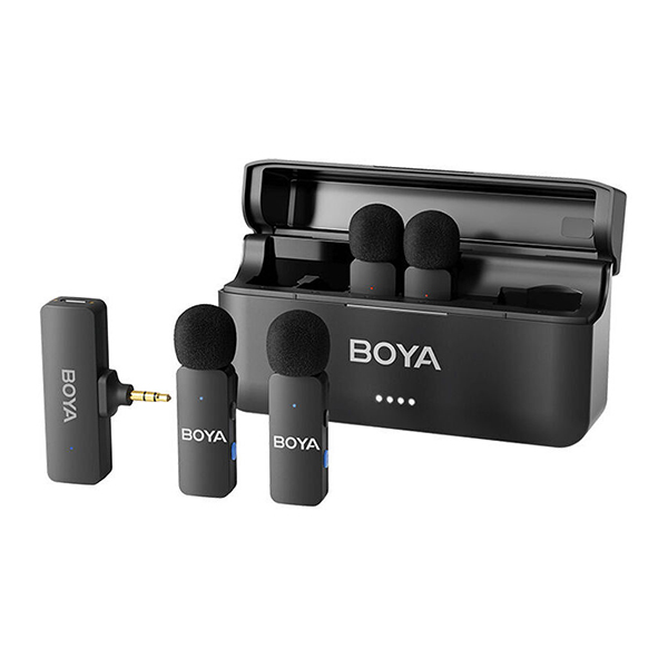 میکروفون 4 کاربره بی سیم یقه ای بویا مدل BOYA BY-V4