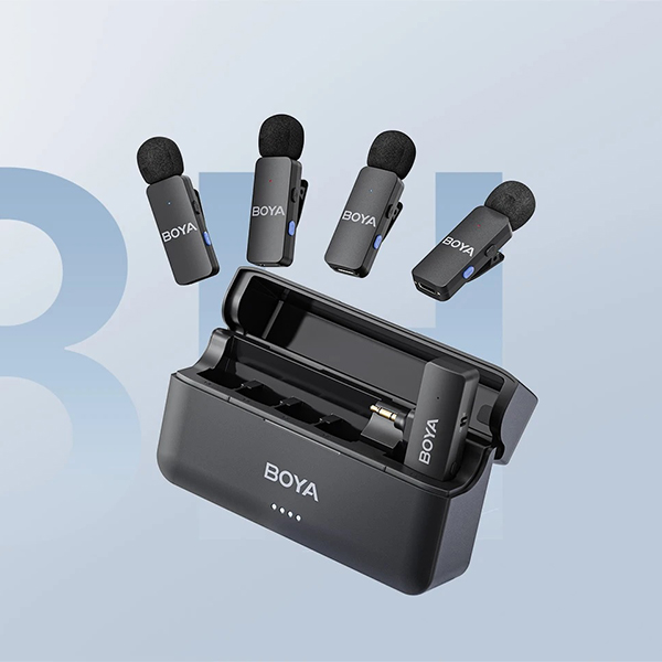 میکروفون 4 کاربره بی سیم یقه ای بویا مدل BOYA BY-V4