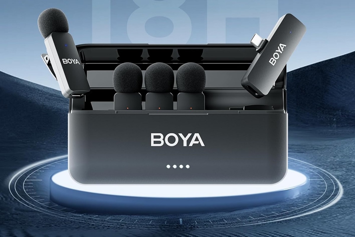 میکروفون 4 کاربره بی سیم یقه ای بویا مدل BOYA BY-V4U