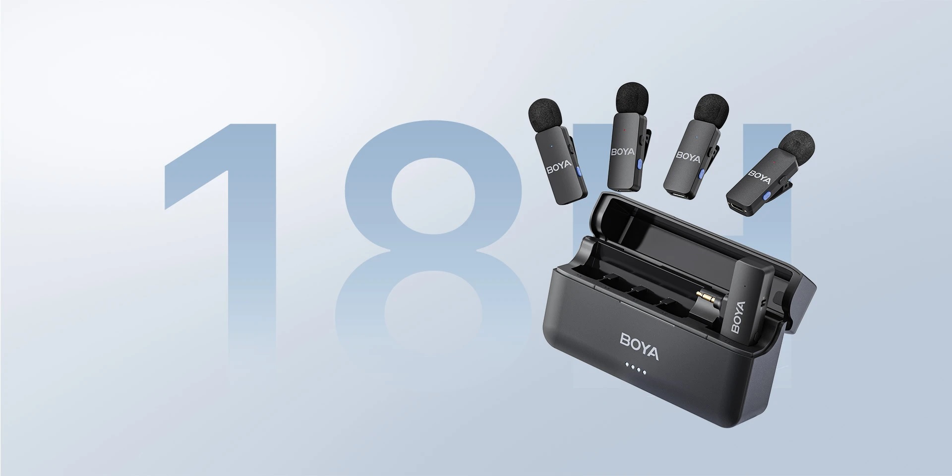 میکروفون 4 کاربره بی سیم یقه ای بویا مدل BOYA BY-V4