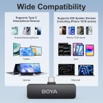 میکروفون 4 کاربره بی سیم یقه ای بویا مدل BOYA BY-V4U
