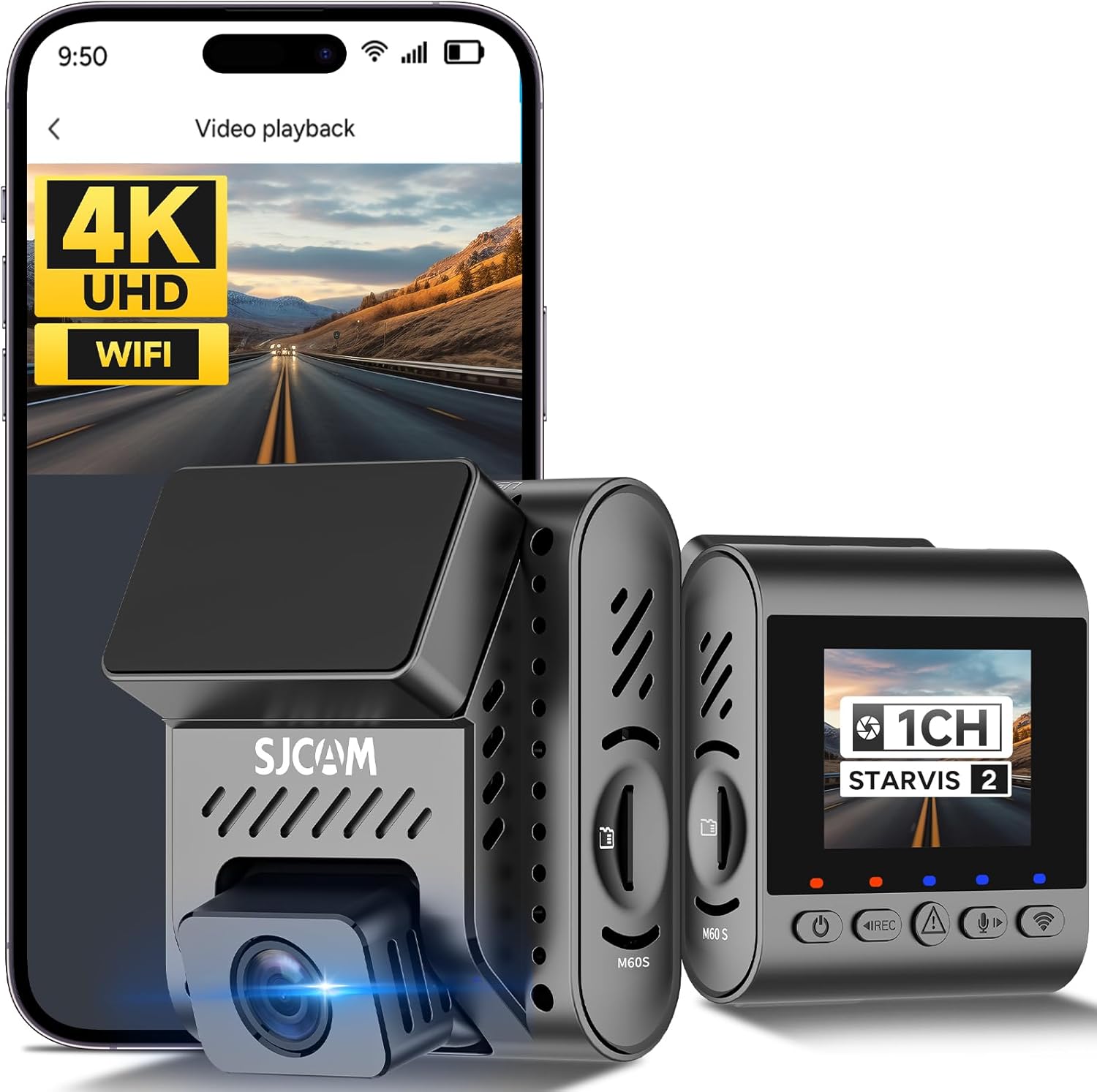 دوربین داشبورد خودرو اس جی کم مدل M60S 1CH