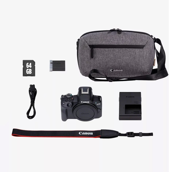 دوربین بدون آینه کانن Canon EOS R50 + RF-S 18-45mm F4.5-6.3 IS STM Lens + Backpack + SD Card
