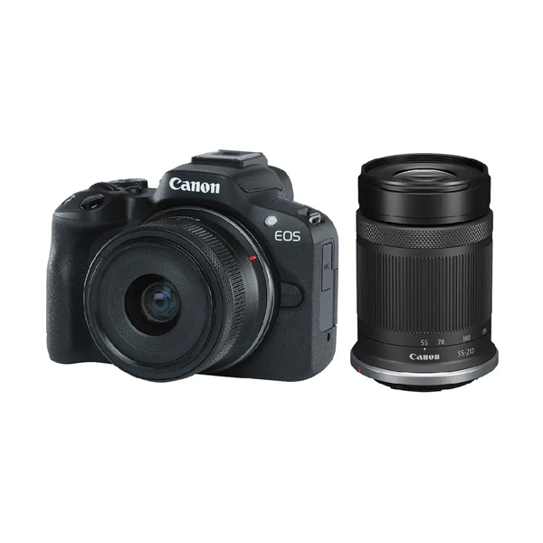 دوربین بدون آینه کانن Canon EOS R50 Mirrorless Camera Kit 18-45 & 55-210 Lens