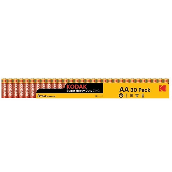 باتری قلمی کداک مدل Kodak Super Heavy Duty Zinc بسته 30 عددی